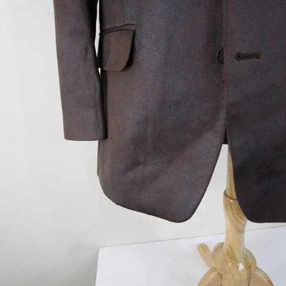 MICHAEL Michael Kors Mens Brown Faux Suede Two Button Sport Coat Size 42L